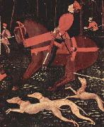 paolo uccello Portion of Paolo Uccello The Hunt Spain oil painting artist